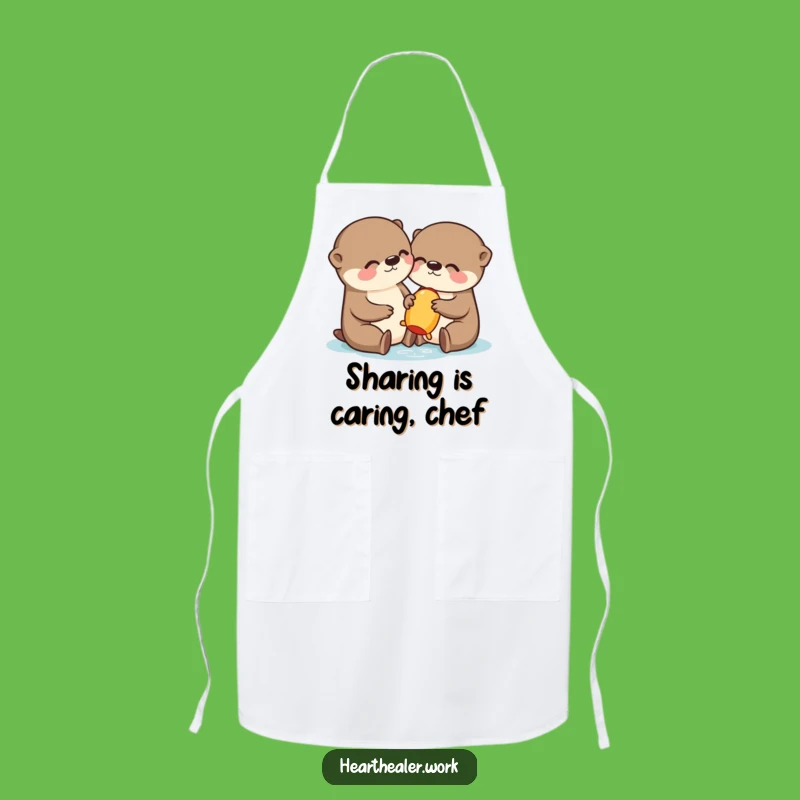 Funny Kawaii Otter Apron: Cook Up Some Laughs in the Kitchen!