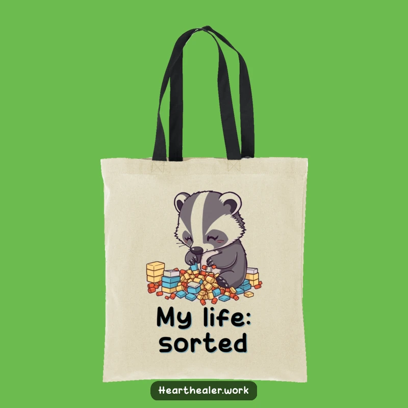 Funny Kawaii Badger Tote Bag: Carry Your Organization with Style!